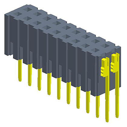 1.27*2.54mmFemale Header  Dual Row  180° Y-type